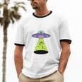 I Wanna Go Home Introvert UFO UAP Flying Saucer Trippy Alien Unisex Cotton Ringer T-Shirt I Wanna Go Home Introvert UFO UAP Flying Saucer Trippy Alien Unisex Cotton Ringer T-Shirt