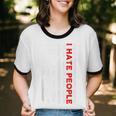 American Flag Loner Geeks Antisocial For Introvert Pride Unisex Cotton Ringer T-Shirt