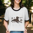 Chocolate Lab Dog Introvert Chocolate Labrador Retriever Unisex Cotton Ringer T-Shirt