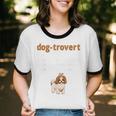Dog-Trovert Shih Tzu Humor Definition Introvert Unisex Cotton Ringer T-Shirt