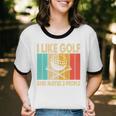 I Like Golf And Maybe 3 People Introvert Unisex Cotton Ringer T-Shirt