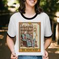 Introvert Homebody Awkward Skeleton The Homebody Tarot Card Unisex Cotton Ringer T-Shirt