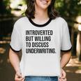 Introverted Underwriter Underwriting Introvert Unisex Cotton Ringer T-Shirt Introverted Underwriter Underwriting Introvert Unisex Cotton Ringer T-Shirt
