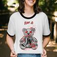 Not A Hugger Teddy Bear Antisocial Introvert Unisex Cotton Ringer T-Shirt Not A Hugger Teddy Bear Antisocial Introvert Unisex Cotton Ringer T-Shirt