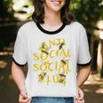 Retro Anti Social Club Bees Introvert Women Men Unisex Cotton Ringer T-Shirt