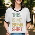 This Is My Sigma Shirt Male Lone Wolf Minimalist Introvert Unisex Cotton Ringer T-Shirt