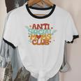 Antisocial Moms Club Introvert Mom Mothers Introverted Retro Unisex Cotton Ringer T-Shirt