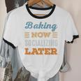 Baking Now Minimal Socializing Introvert Vintage Unisex Cotton Ringer T-Shirt Baking Now Minimal Socializing Introvert Vintage Unisex Cotton Ringer T-Shirt