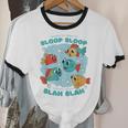 Cartoon Sarcasm Anti-Social Nihilism Introvert Fish Unisex Cotton Ringer T-Shirt