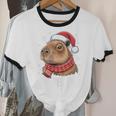 Ew People Capybara Christmas Introvert Holiday Humor Unisex Cotton Ringer T-Shirt Ew People Capybara Christmas Introvert Holiday Humor Unisex Cotton Ringer T-Shirt