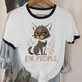 Ew People Moody Cat Sarcastic Introvert Artwork Unisex Cotton Ringer T-Shirt Ew People Moody Cat Sarcastic Introvert Artwork Unisex Cotton Ringer T-Shirt
