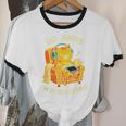 Go Away I'm Introverting Cat Coffee Headphones Unisex Cotton Ringer T-Shirt