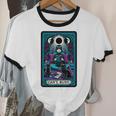 Gothic Girl Tarot Card Introverted Reader And Reading Unisex Cotton Ringer T-Shirt