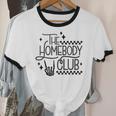 The Homebody Club Retro Introvert Antisocial Unisex Cotton Ringer T-Shirt