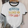 I'm Fluent In Silence And Eye-Rolls Introverts Premium Unisex Cotton Ringer T-Shirt I'm Fluent In Silence And Eye-Rolls Introverts Premium Unisex Cotton Ringer T-Shirt