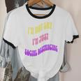 I'm Just Social Distancing Introvert Funny Unisex Cotton Ringer T-Shirt I'm Just Social Distancing Introvert Funny Unisex Cotton Ringer T-Shirt