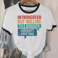 Introvert Aircraft Spotting Lovers Men & Women Unisex Cotton Ringer T-Shirt