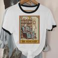 Introvert Homebody Awkward Skeleton The Homebody Tarot Card Unisex Cotton Ringer T-Shirt