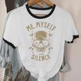 Introvert Relaxation Me Myself And Silence Skull Mechanic Unisex Cotton Ringer T-Shirt