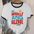 Introvert Relaxation Me Myself And Silence Summer Vacation For Men Women Unisex Cotton Ringer T-Shirt