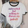 Introverted Willing To Discuss Gabali Introvert Unisex Cotton Ringer T-Shirt