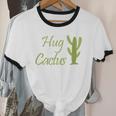 Introverts Sassy Saying Sassy Quote No Hugs Go Hug Cactus Unisex Cotton Ringer T-Shirt