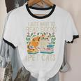 I Just Want To Read Books And Pet Cats Introvert Unisex Cotton Ringer T-Shirt I Just Want To Read Books And Pet Cats Introvert Unisex Cotton Ringer T-Shirt