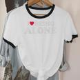 I Love Being Alone Introvert & Anxious Girl Red Heart Unisex Cotton Ringer T-Shirt I Love Being Alone Introvert & Anxious Girl Red Heart Unisex Cotton Ringer T-Shirt
