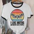 I Like Moths And Maybe 3 People Insect Moth Lovers Introvert Unisex Cotton Ringer T-Shirt I Like Moths And Maybe 3 People Insect Moth Lovers Introvert Unisex Cotton Ringer T-Shirt