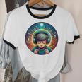 Music Enthusiast Under Starry Skies World Introvert Boy Unisex Cotton Ringer T-Shirt Music Enthusiast Under Starry Skies World Introvert Boy Unisex Cotton Ringer T-Shirt