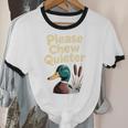 Please Chew Quieter Introvert Duck Lover Unisex Cotton Ringer T-Shirt Please Chew Quieter Introvert Duck Lover Unisex Cotton Ringer T-Shirt