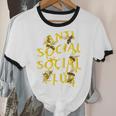 Retro Anti Social Club Bees Introvert Women Men Unisex Cotton Ringer T-Shirt