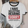 Sarcastic Sayings Introvert I Have Selective Hearing Unisex Cotton Ringer T-Shirt