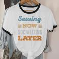 Sewing Now Minimal Socializing Introvert Vintage Unisex Cotton Ringer T-Shirt Sewing Now Minimal Socializing Introvert Vintage Unisex Cotton Ringer T-Shirt