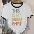 This Is My Sigma Shirt Male Lone Wolf Minimalist Introvert Unisex Cotton Ringer T-Shirt