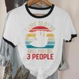 I Like Sloths And Maybe 3 People Sloth Lover Introvert Retro Unisex Cotton Ringer T-Shirt