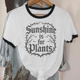 Sunshine Is For Plants Introverts Goth Gothic Gamers Unisex Cotton Ringer T-Shirt Sunshine Is For Plants Introverts Goth Gothic Gamers Unisex Cotton Ringer T-Shirt