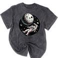 Astronaut Aesthetic Holding Moon Balloon Planets Introvert Mineral Wash Tshirts Mineral Black
