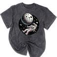 Astronaut Aesthetic Holding Moon Balloon Planets Introvert Mineral Wash Tshirts Mineral Black