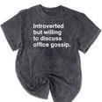 Coworker Office Gossip Introverted Gossiper Mineral Wash Tshirts Mineral Black