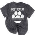 Dogtrovert Definition Introvert Dog Lover For Men Women Girls Kids Mineral Wash Tshirts Mineral Black