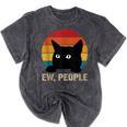 Ew People Introvert Cat Lover Cat Lady Vintage Mineral Wash Tshirts Mineral Black
