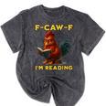 F-CAW-F I'm Reading Chicken Book Lover Introvert Meme Mineral Wash Tshirts Mineral Black F-CAW-F I'm Reading Chicken Book Lover Introvert Meme Mineral Wash Tshirts Mineral Black