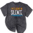 Im Fluent In Silence Introvert Mineral Wash Tshirts Mineral Black