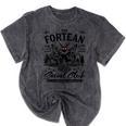 Fortean Social Club Bigfoot Mothman Alien Cryptid Introvert Mineral Wash Tshirts Mineral Black