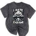 I Hate Everyone Introvert Anti-Social Dark Humor Mineral Wash Tshirts Mineral Black I Hate Everyone Introvert Anti-Social Dark Humor Mineral Wash Tshirts Mineral Black