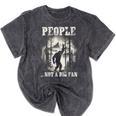 Introvert Bigfoot People Not A Big Fan Dad Joke Mineral Wash Tshirts Mineral Black