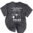 Introvert Cat Coffee Sarcastic Dark Humor Focus Meme Graphic Mineral Wash Tshirts Mineral Black