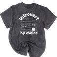 Introvert By Choice Introverted Mineral Wash Tshirts Mineral Black