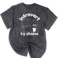 Introvert By Choice Mineral Wash Tshirts Mineral Black